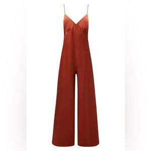 Satin Copper Jumpsuit | WeWoreWhat